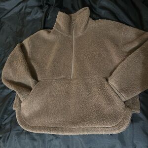 Soft brown sweater 1/2 zip